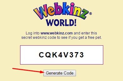 Webkinz codes free